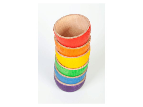 6 bols colorés en bois - Grapat