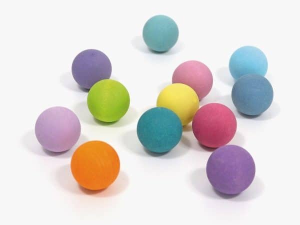 12 Balles pastels en bois - Grimm’s