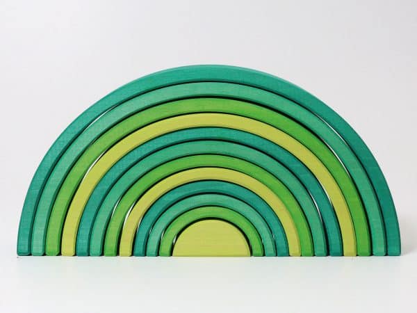 Grand arc-en-ciel vert-bleu en bois (nouveau) - Grimm’s