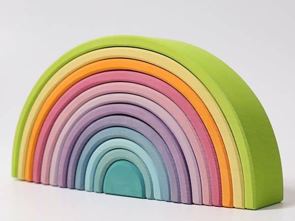 Grand arc-en-ciel pastel en bois - Grimm’s