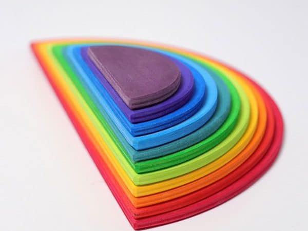 Demi-cercles arc-en-ciel en bois (grand) - Grimm’s