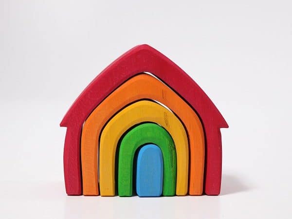 Maisons empilables multicolores 5 morceaux - Grimm’s