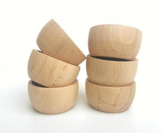 6 bols en bois naturel - Grapat