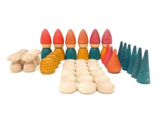 6 Gnomes de la forêt et leurs accessoires - Grapat