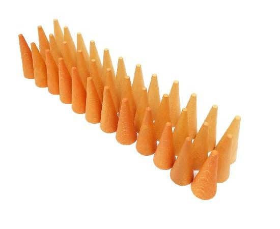 36 Cônes en bois (orange) - Mandala - Grapat
