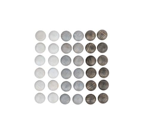 36 Roches en bois (gris) - Mandala - Grapat