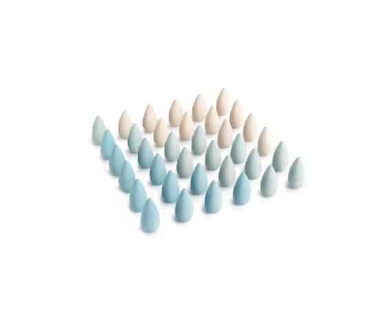 36 Flocons de neige en bois (bleu/blanc) - Mandala - Grapat