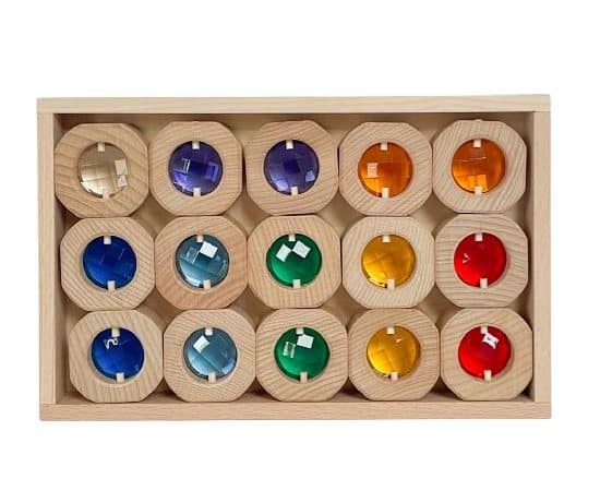 Diamants arc-en-ciel avec fenêtres - 15 Morceaux - Papoose