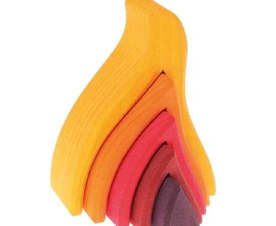 Ensemble de construction en bois empilable - Feu (petit) - Grimm’s