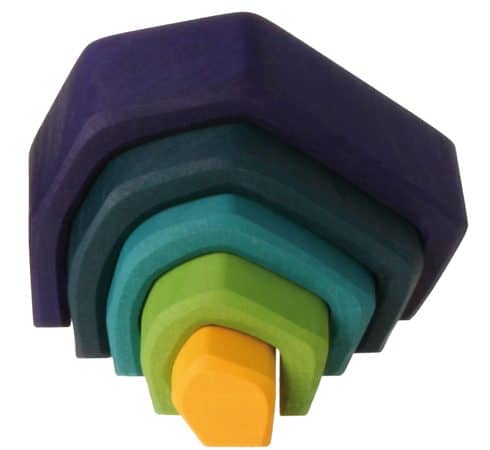 Ensemble de construction en bois empilable - Terre (petit) - Grimm’s