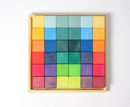 Ensemble de construction en bois - 36 Cubes - Grimm’s