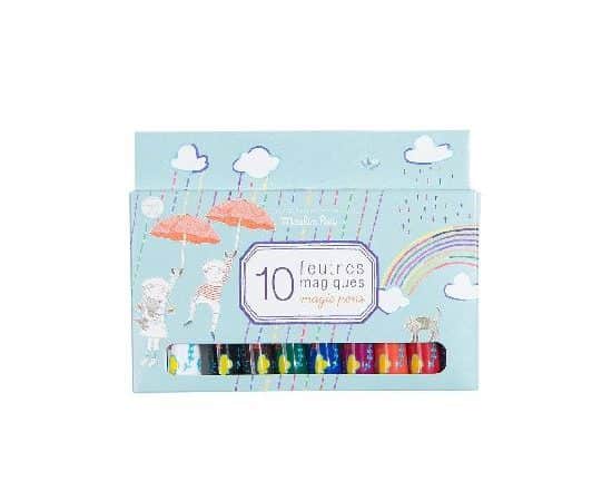 Aujourd'hui c'est mercredi- 10 feutres magiques - Moulin Roty