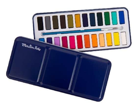 Aujourd'hui c'est mercredi- Boite d'aquarelle - Moulin Roty