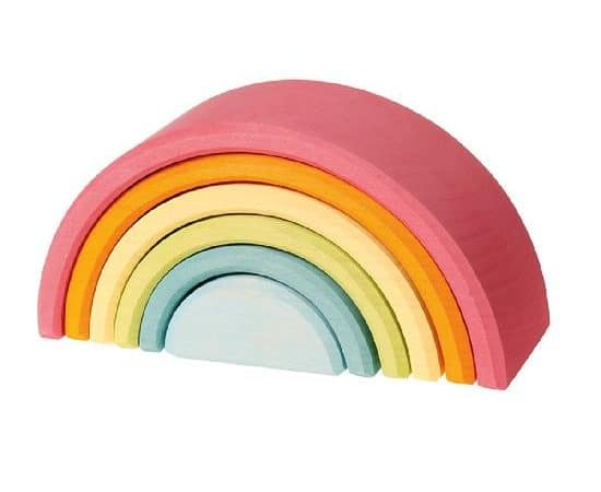 Moyen arc-en-ciel en bois pastel - Grimm's