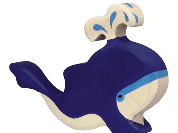 Baleine bleue avec fontaine - Holztiger