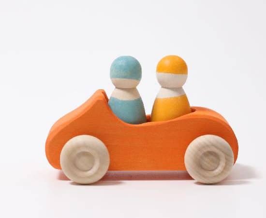 Voiture orange et ses deux personnages - Grimm's