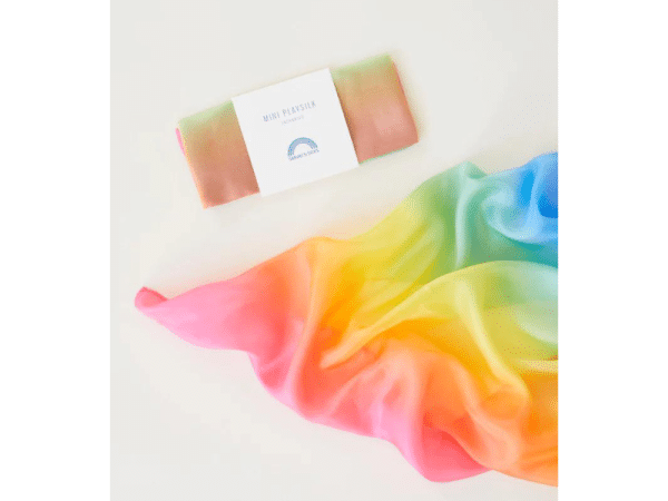 Soie de jeu mini (playsilk) - Rainbow - Sarah's Silks