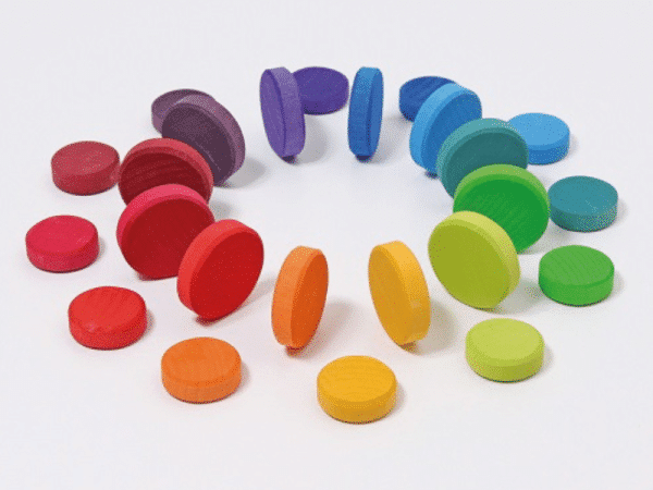 24 pièces de monnaie de construction arc-en-ciel - Grimm's