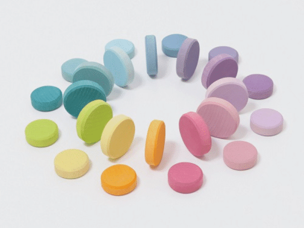 24 pièces de monnaie de construction pastel - Grimm's