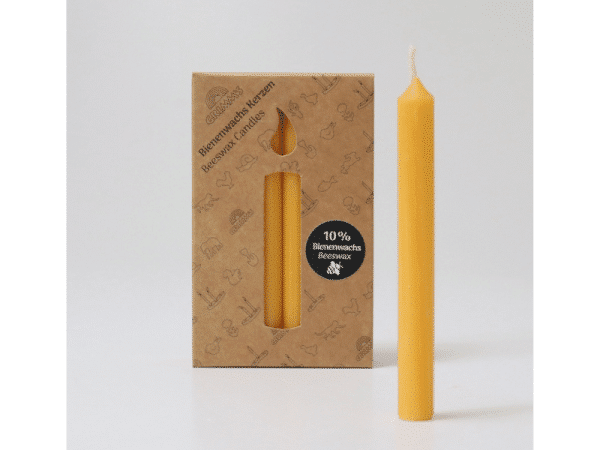 12 bougies 10% cire d'abeille - Ambre - Grimm's
