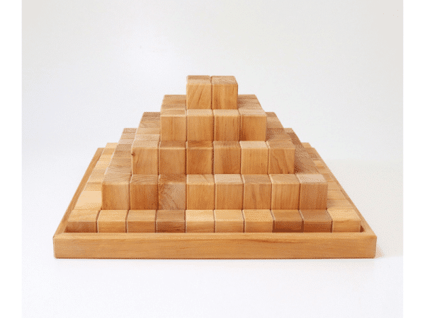 Ensemble de construction géant naturel 4 x 4 cm - 100 blocs - Grimm's