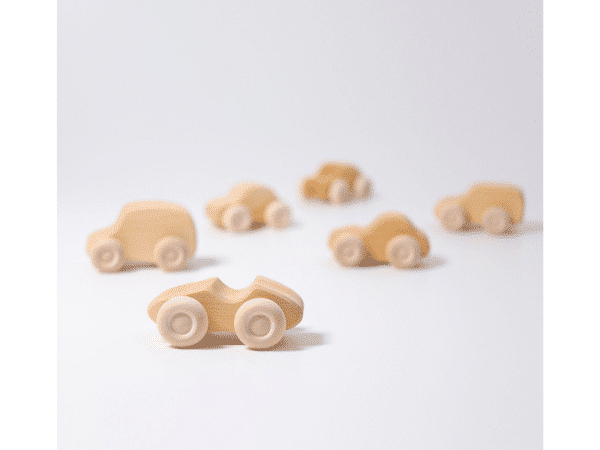 6 voitures en bois (naturel) - Grimm's