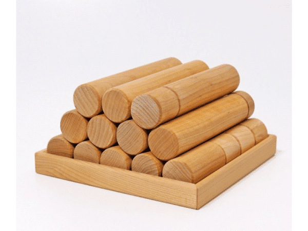 Cylindres de construction (naturel) 25 morceaux - Grimm’s