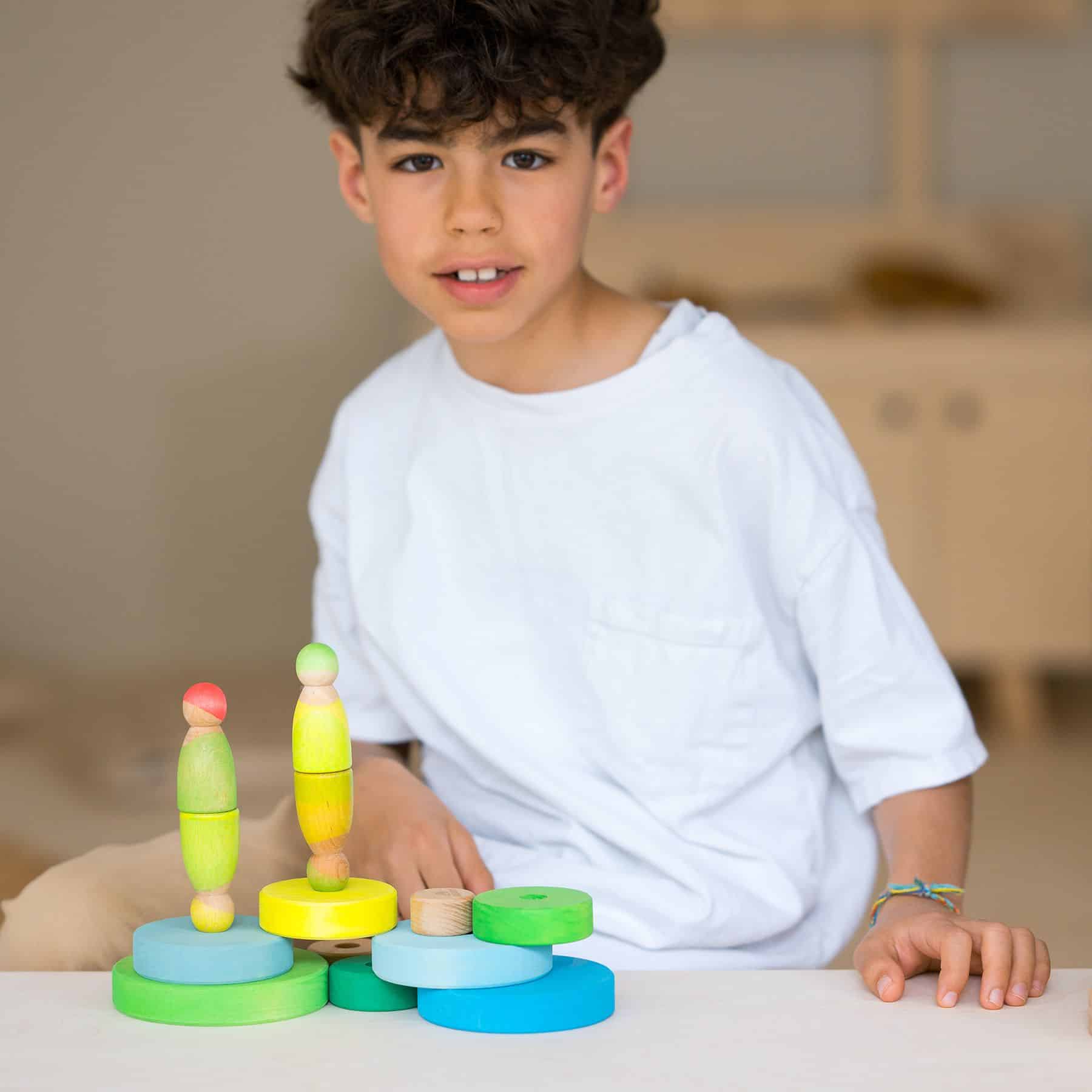 Grande tour à empiler vert néon - Grimm's X NEON