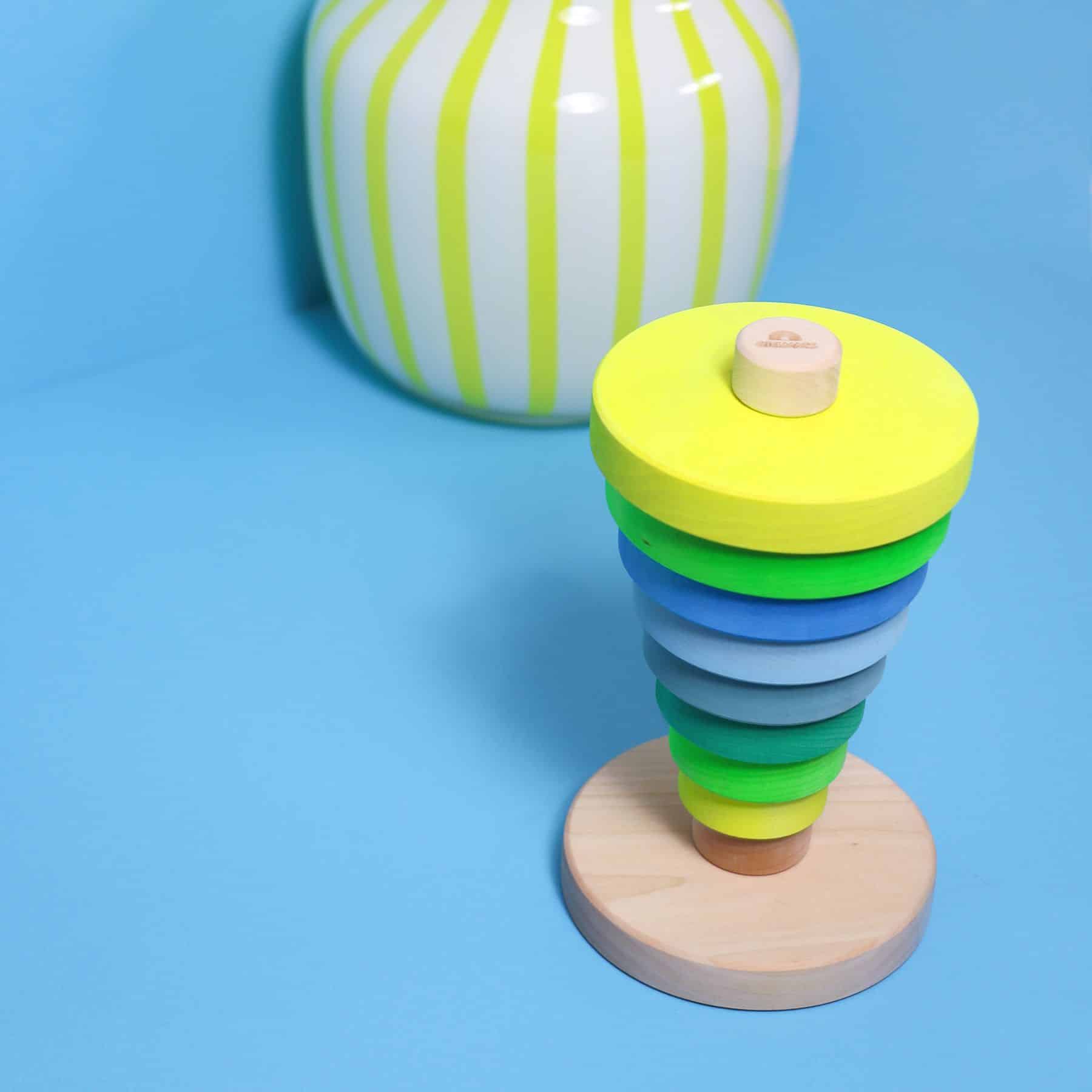 Grande tour à empiler vert néon - Grimm's X NEON