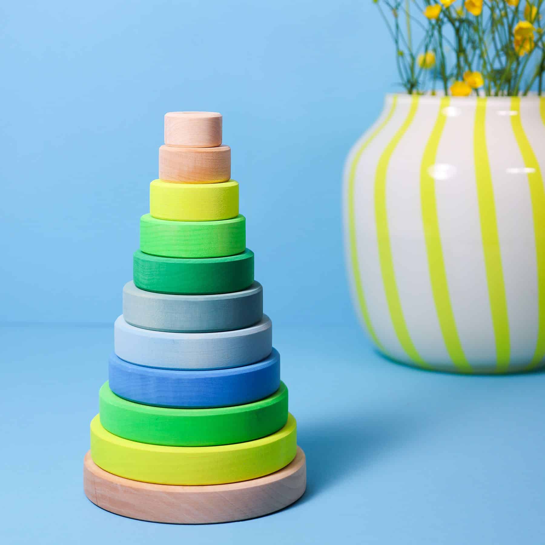 Grande tour à empiler vert néon - Grimm's X NEON