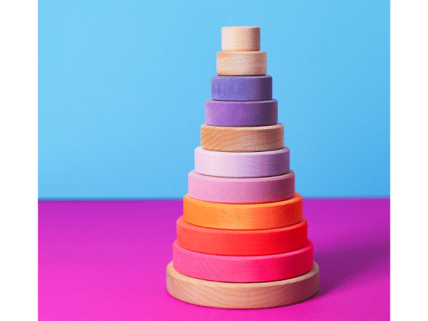 Grande tour à empiler rose néon - Grimm's X NEON