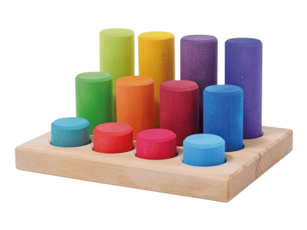 Cylindres de tri arc-en-ciel (petit) 12 morceaux - Grimm’s