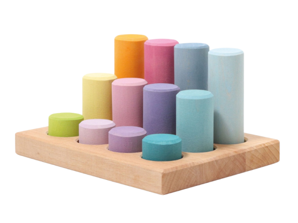 Cylindres de tri pastel (petit) 12 morceaux - Grimm’s