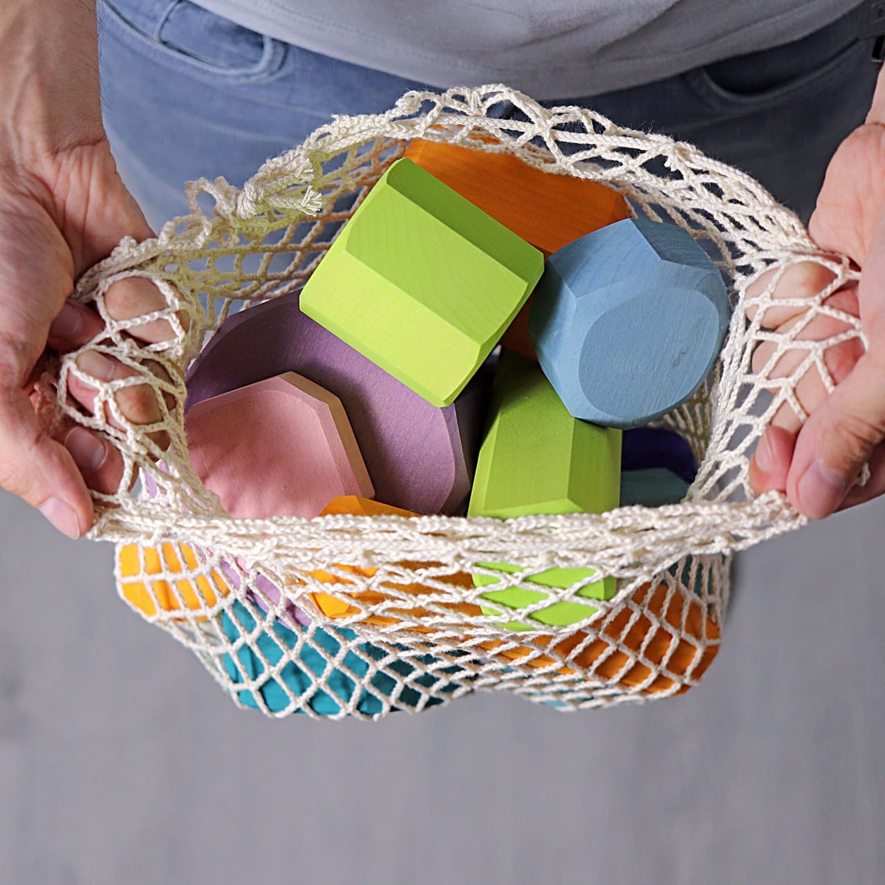 Gros Blocs de Construction Rondins pastel - Grimm's