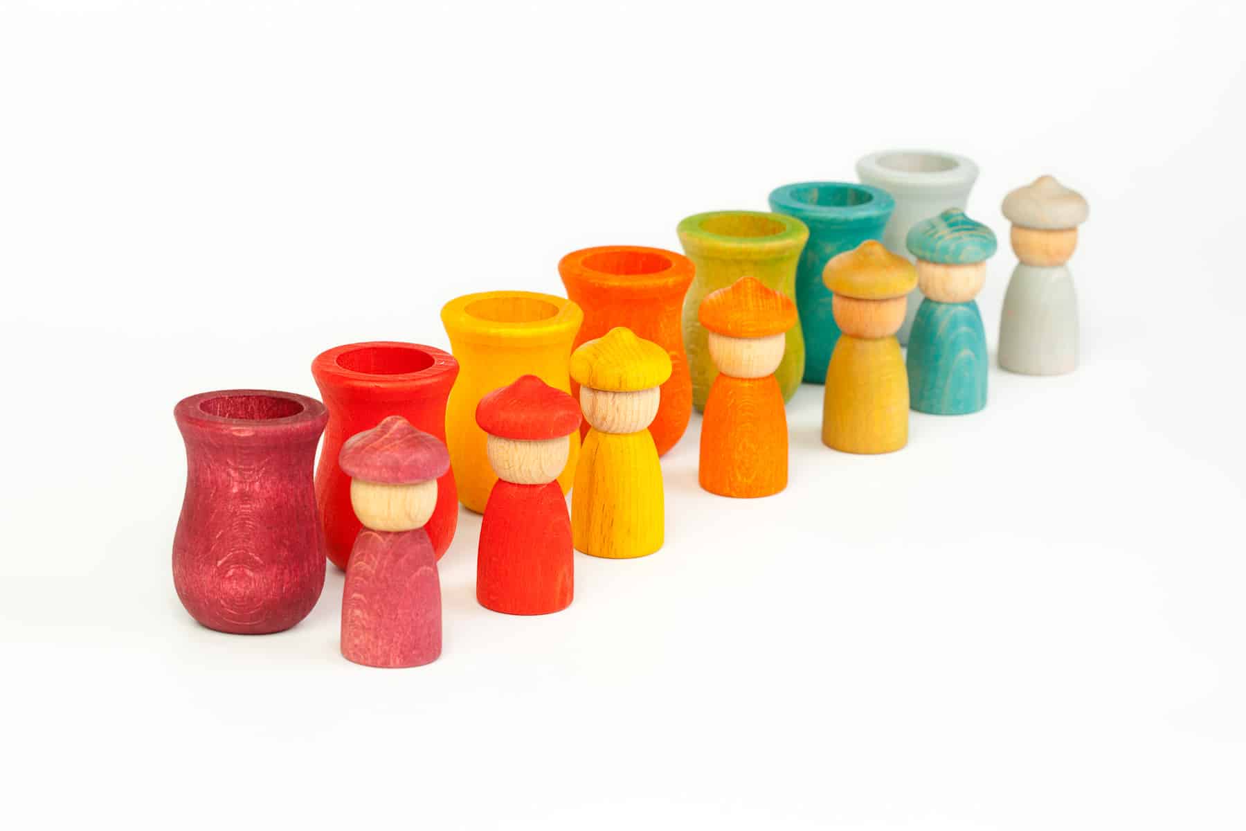 Calendrier hebdomadaire coloré en bois - 7 lunes - Grapat