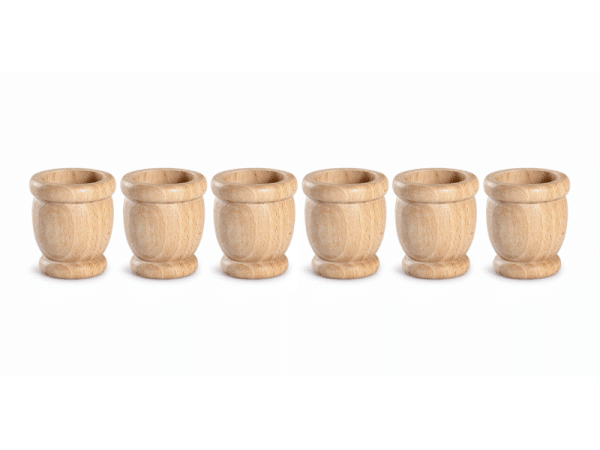 6 Pots en bois naturel - Grapat