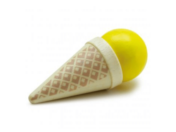 Cornet de crème glacée jaune - Erzi