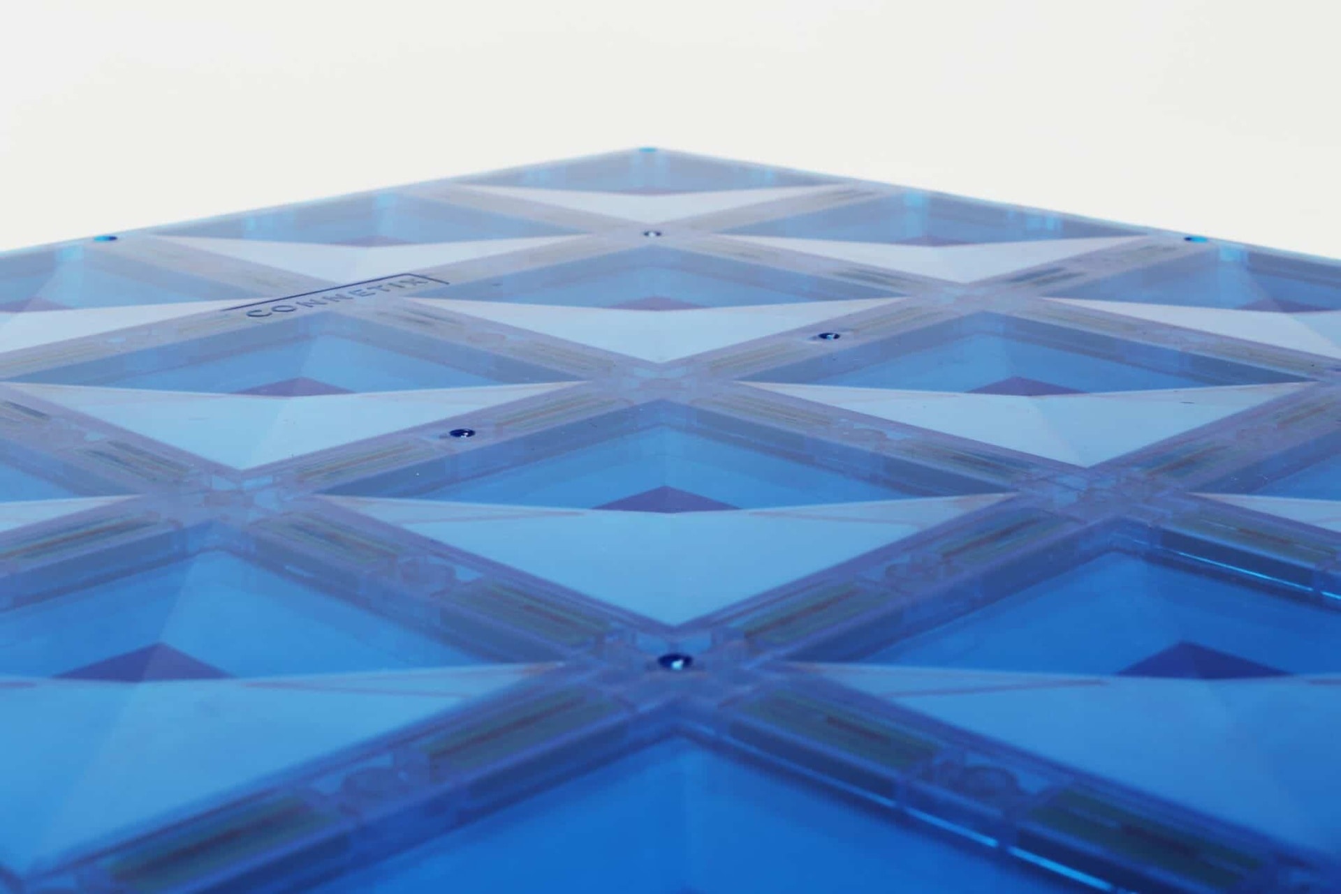 Connetix Tuiles Magnétiques - Plaques de base Arc-en-ciel (bleu et vert)