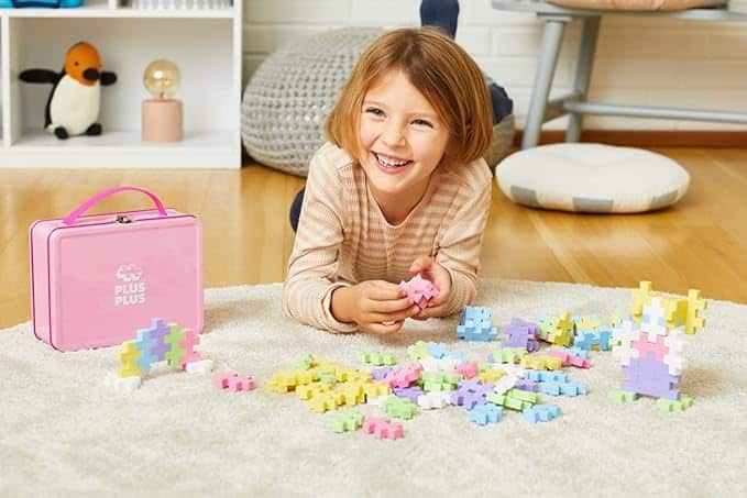 Ensemble de 70 morceaux pastel (Gros) dans une valise - Plus Plus